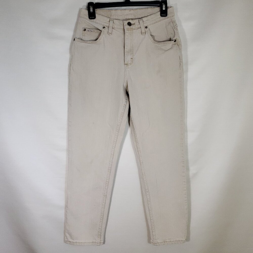 Vintage Lee Riders Off White Straight Leg Jeans 8P Western Grandmacore 90's